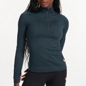 Vuori Halo Essential Half Zip Pullover - Beryl Heather